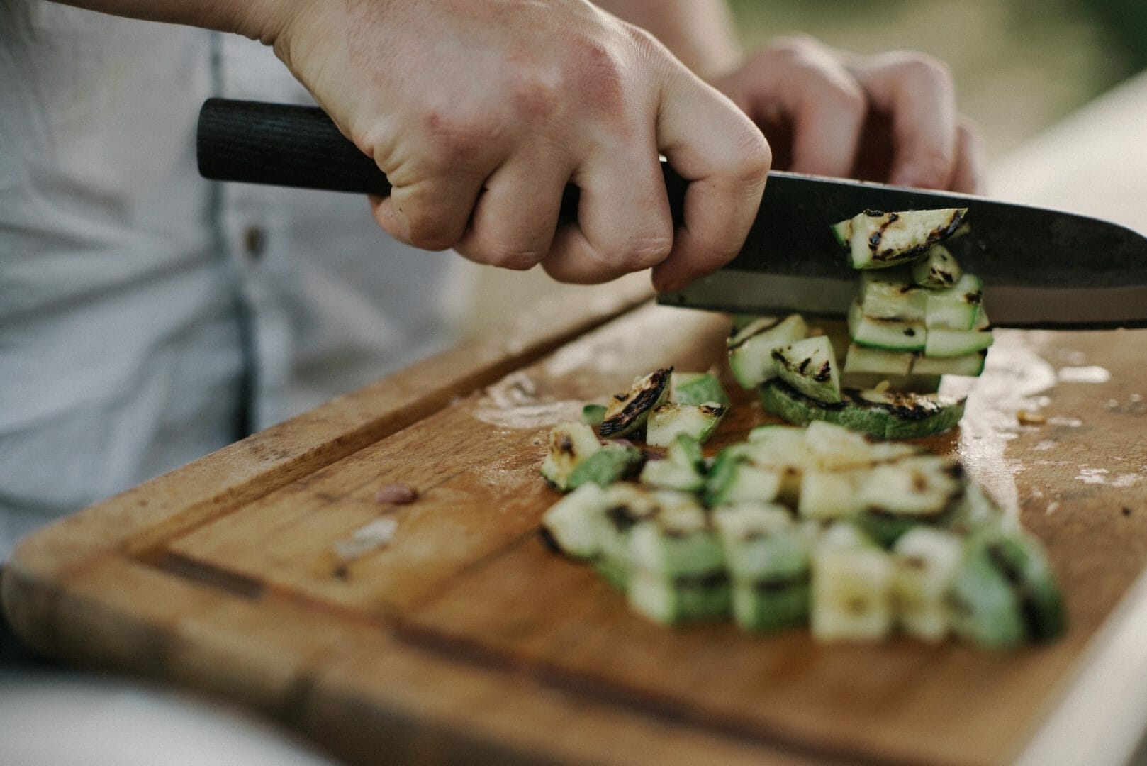 Man preparing healthy meal